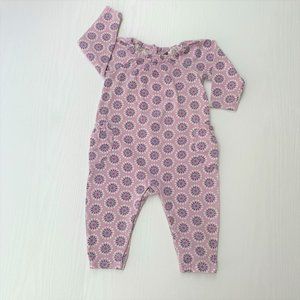 Girls Infant Tea Collection Floral Romper Size 3-6 Months
